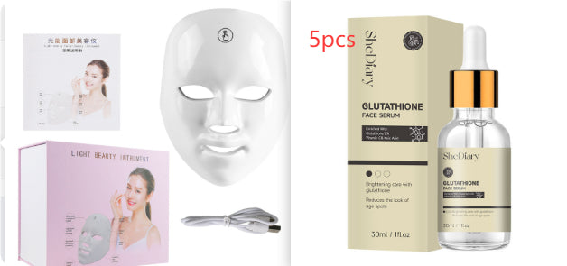 Máscara LED Facial Velourë — Terapia de Luz 7 Colores para Rejuvenecer tu Piel en Casa